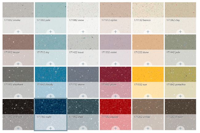 Farbauswahl der Inlays für Bodenleitsysteme aus Aluminium